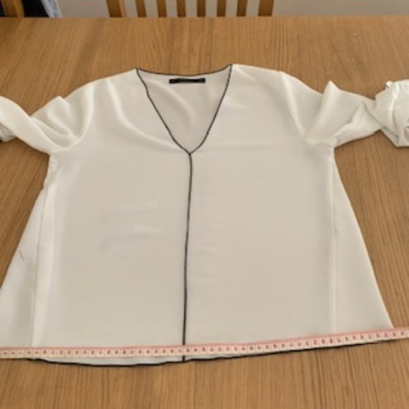 ZARA Cream blouse size M - Picture 8 of 9